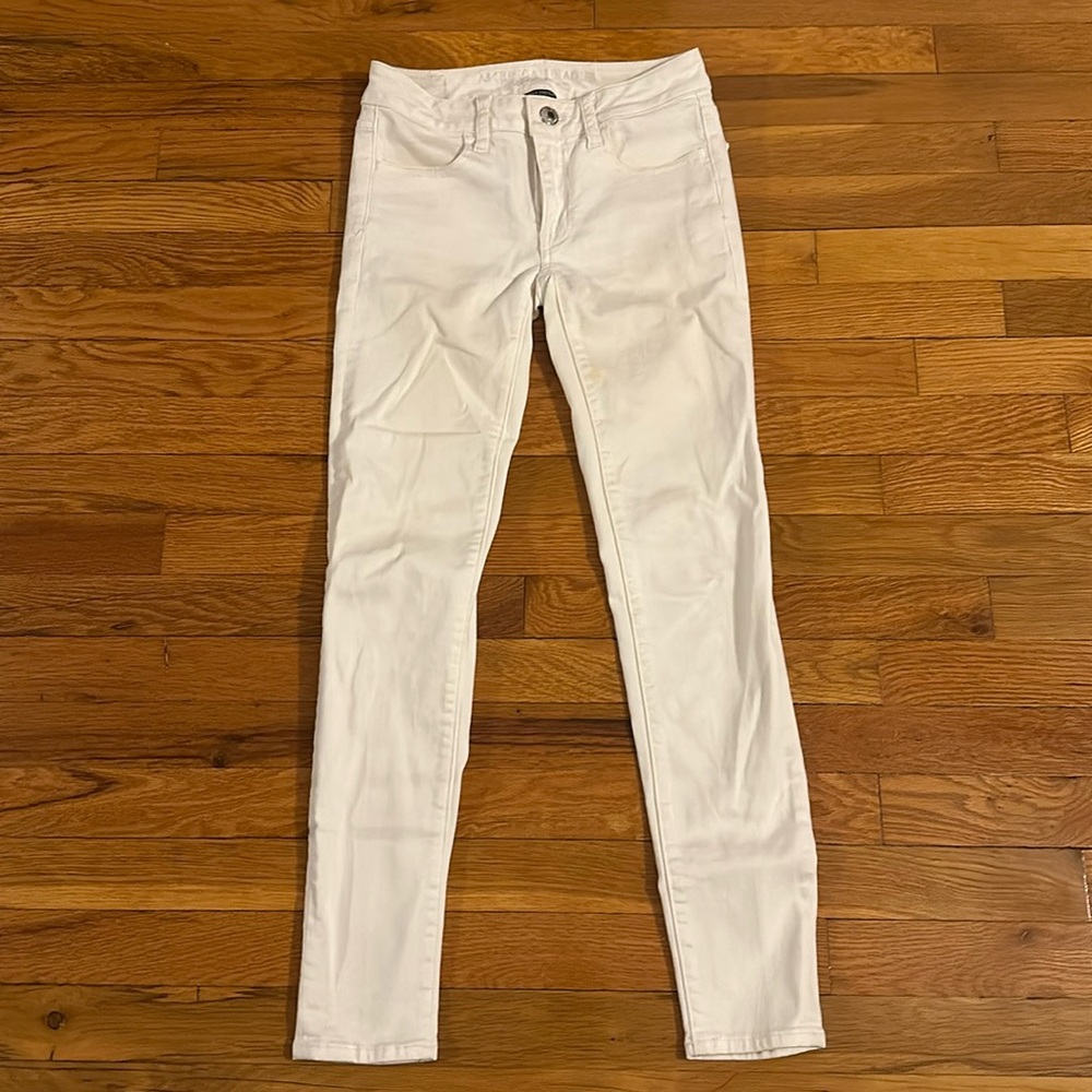 American Eagle Outfitters White Color Jegging